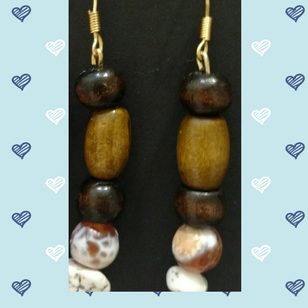 Pretty Earrings - Fire Wood 🔥